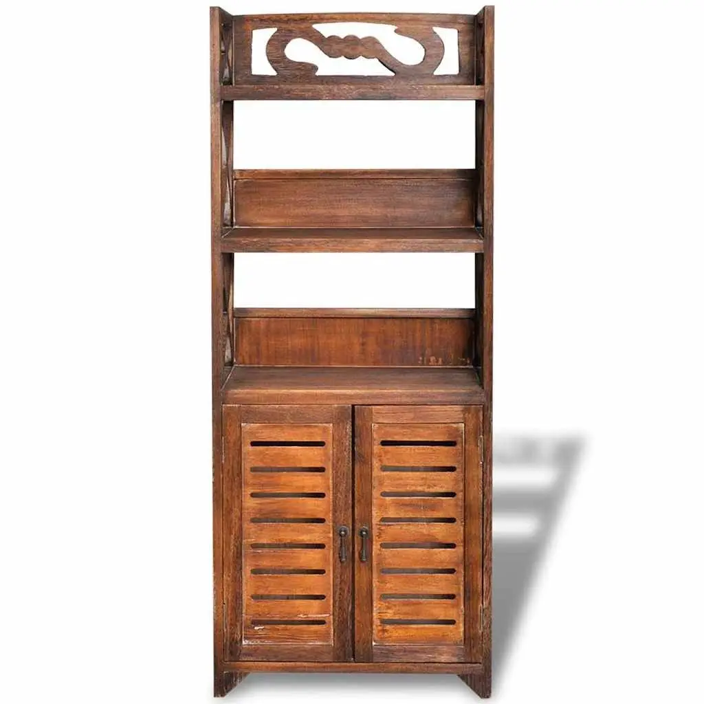 Bathroom Cabinet Storage Cupboard Floor Standing 46x24x117.5cm Brown Wood