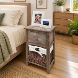 Comfortable and Functional Brown Nightstand Pair