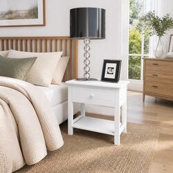 Reliable White Wooden Nightstands for Bedroom Use
