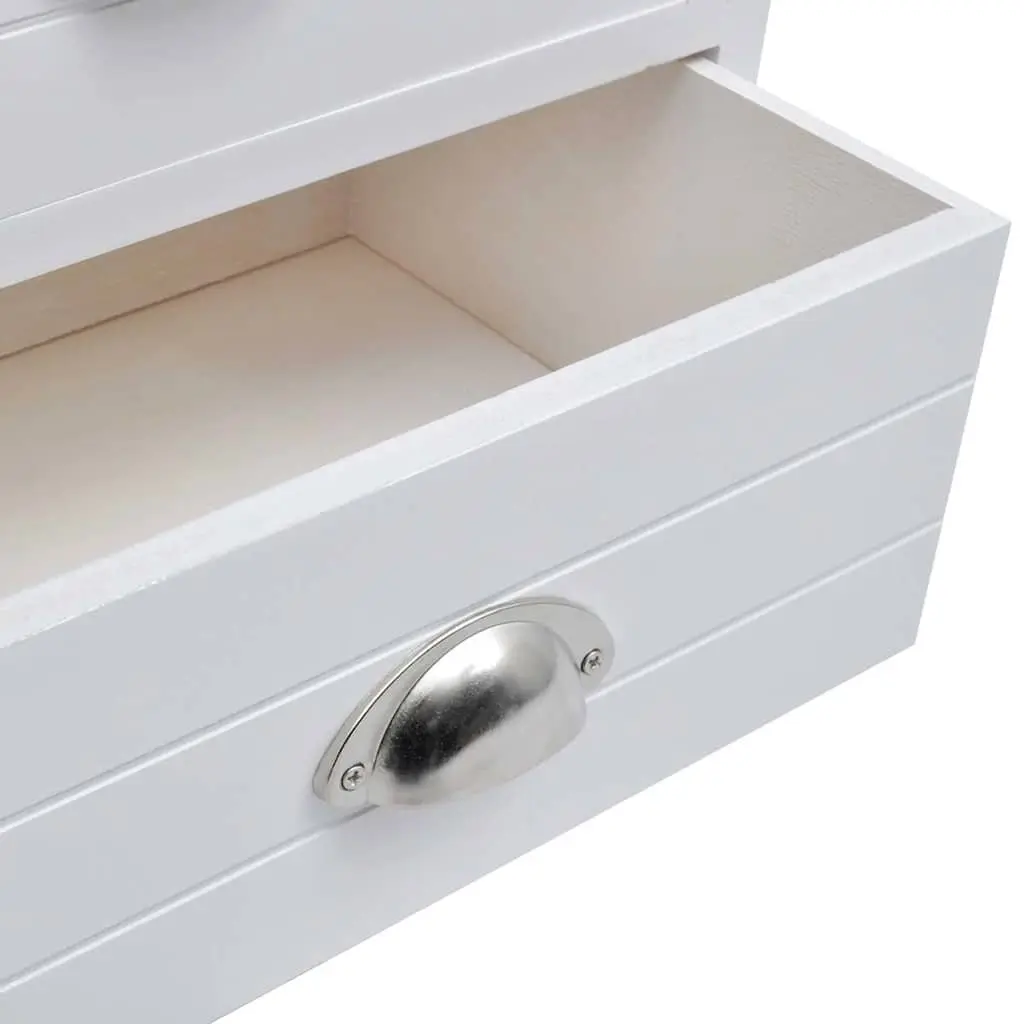 Bedside Tables Nightstands Storage 2 Piece White
