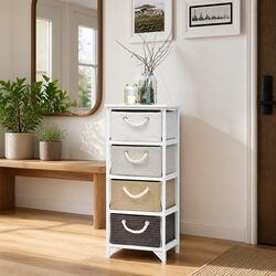 4-Drawer Wooden Storage Cabinet: Practical & Versatile