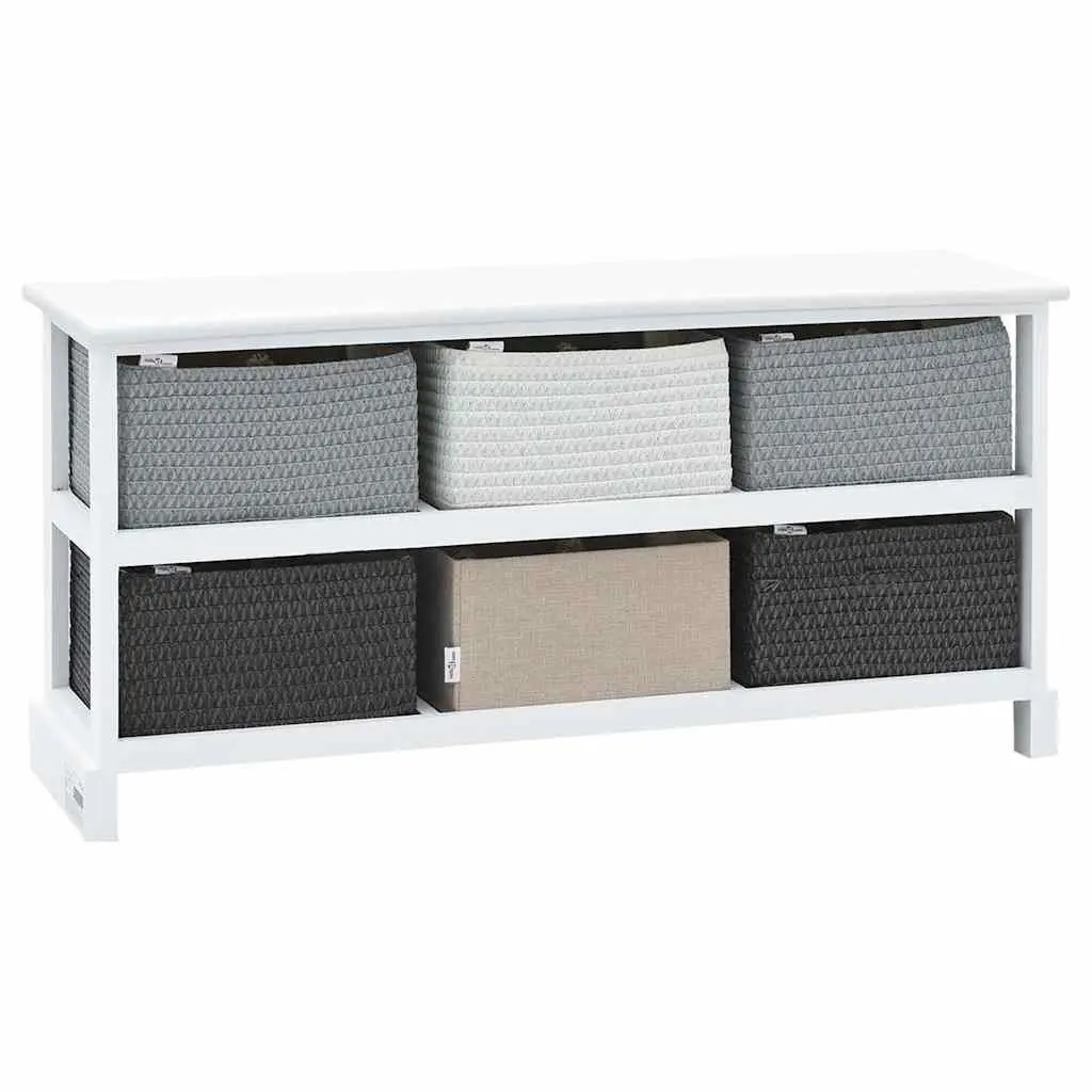 Storage Bench 6 Drawers Multicolour for Hallway Entryway Bedroom Living Room