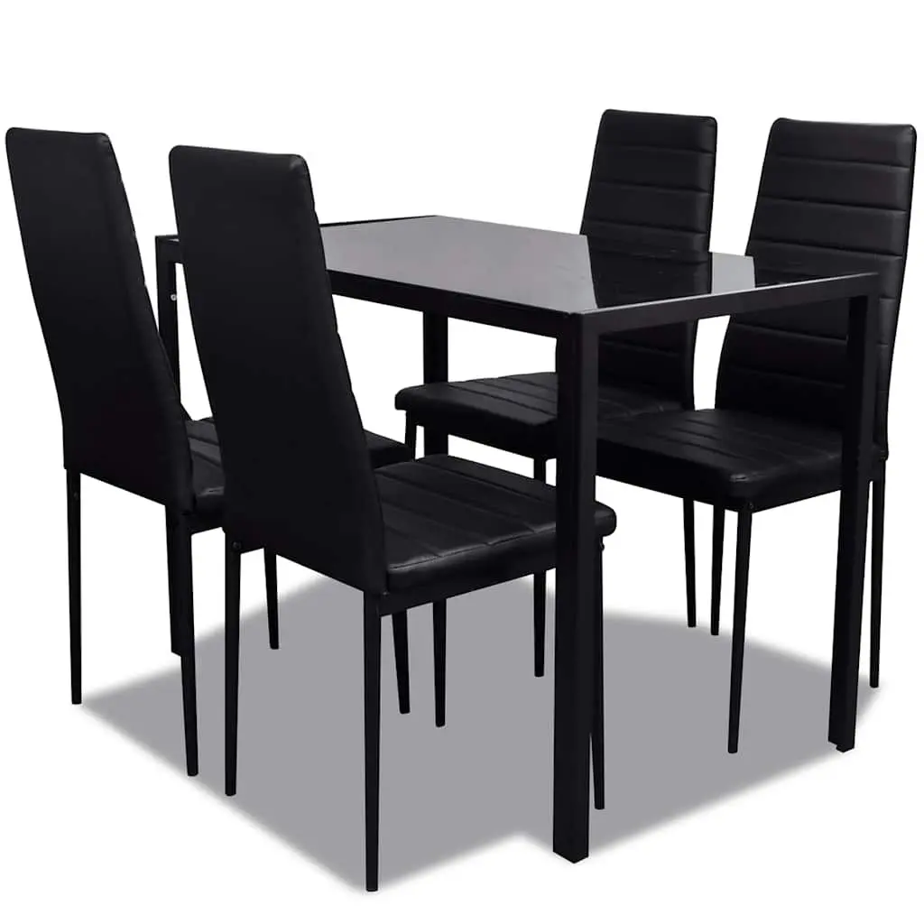 5-Piece Black Dining Set