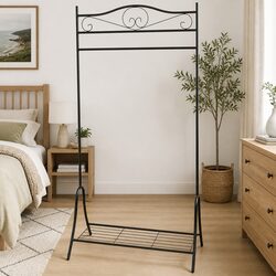 Value-Driven Clothing Rack in Black Steel