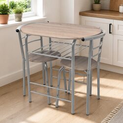 Warm and Practical Brown Breakfast Bar Set