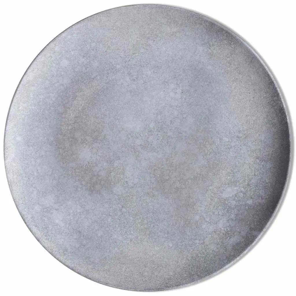 Side Table Set of 2 Round Coffee Tables 55cm 44cm Concrete Grey