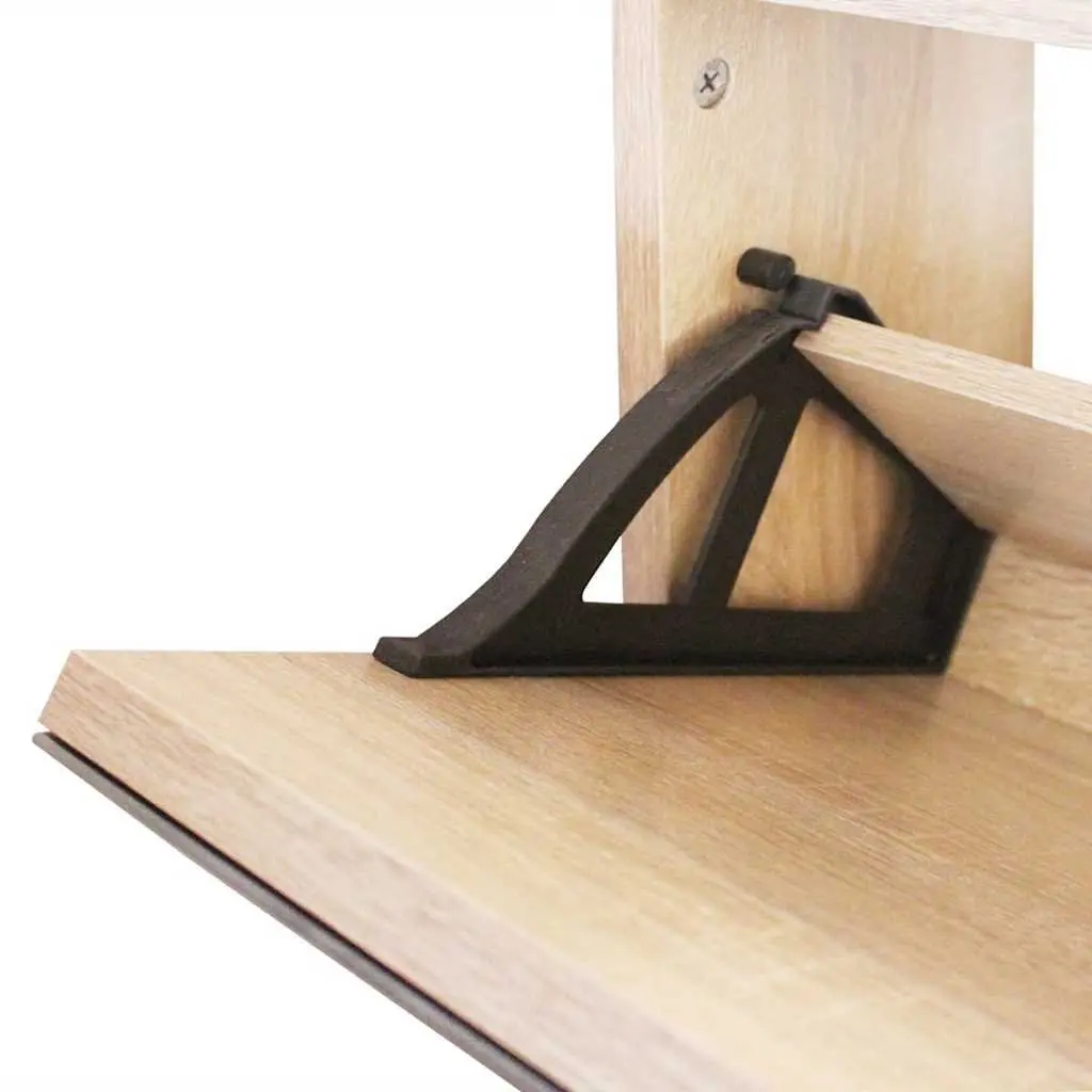 Shoe Cabinet Storage Organiser 3-Layer Mirror Oak Wall Mounted Hallway