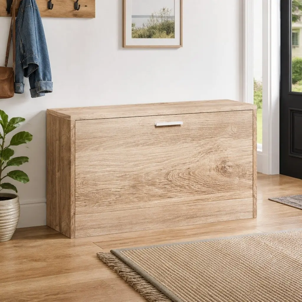 Shoe Storage Bench Entryway Seating 80 x 24 x 45 cm Brown