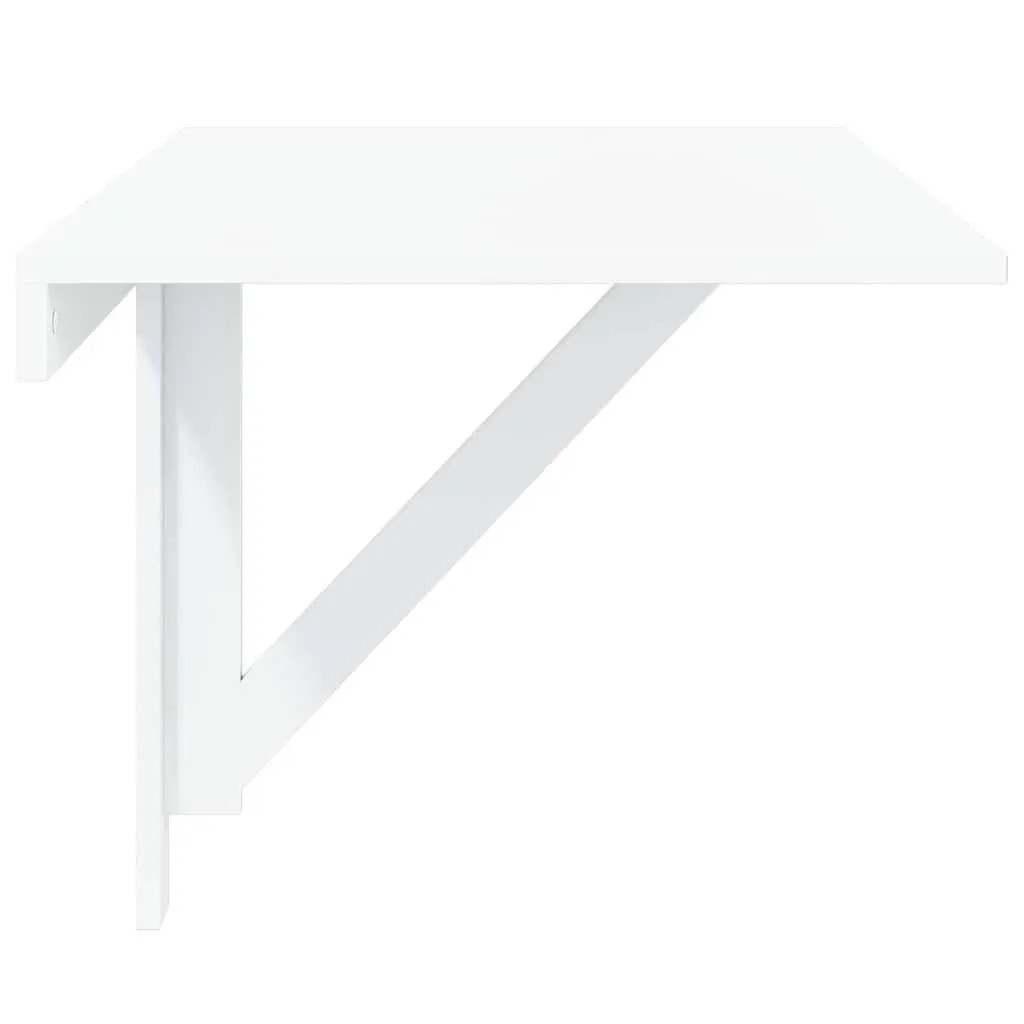 Folding Wall Table White 100x60 cm Space-Saving Mounted Kitchen Desk Compact