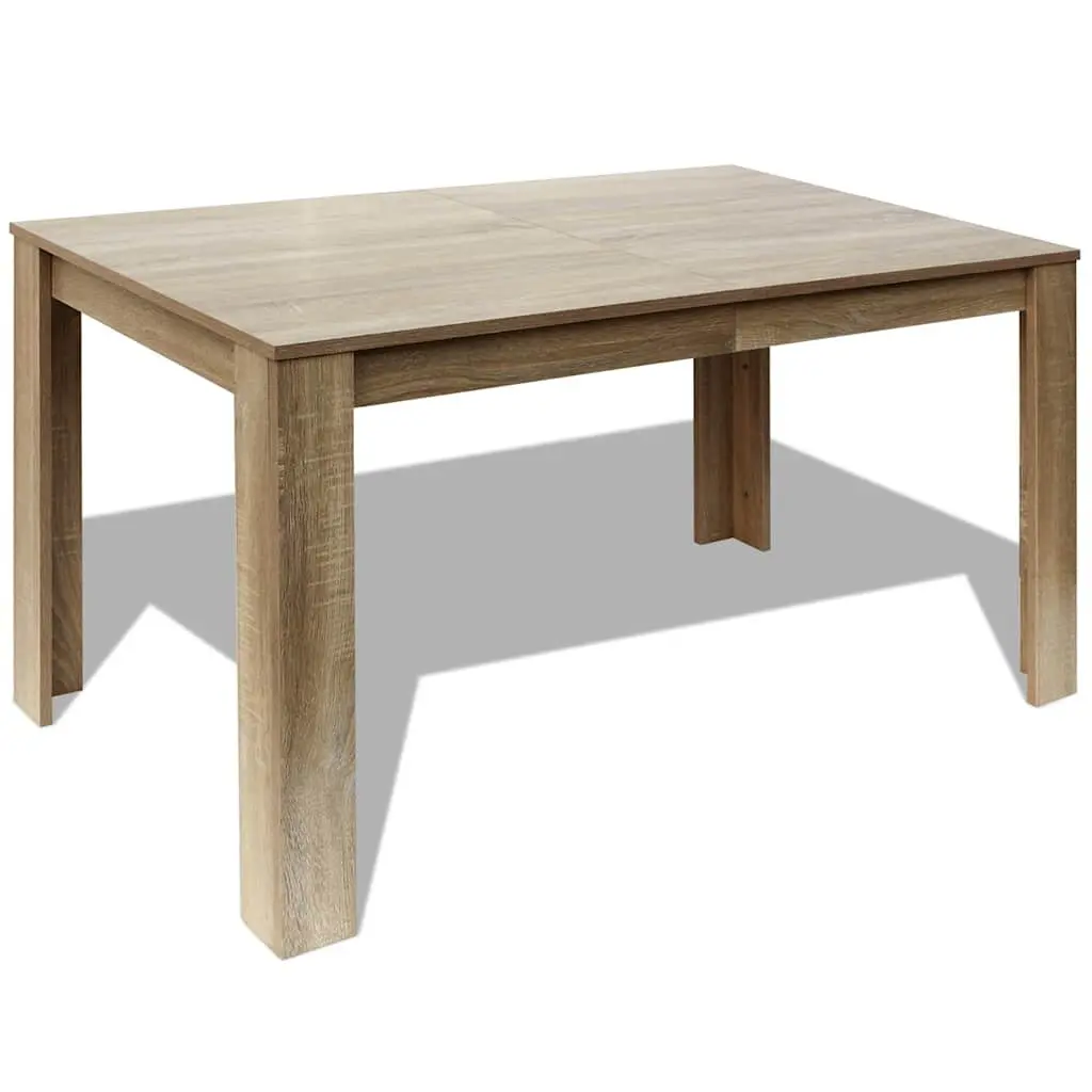 Dining Table 140x80x75 cm Kitchen Room Furniture Oak Brown Modern Design