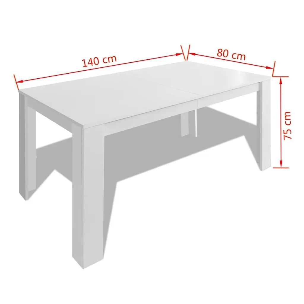 White Dining Table 140x80 cm