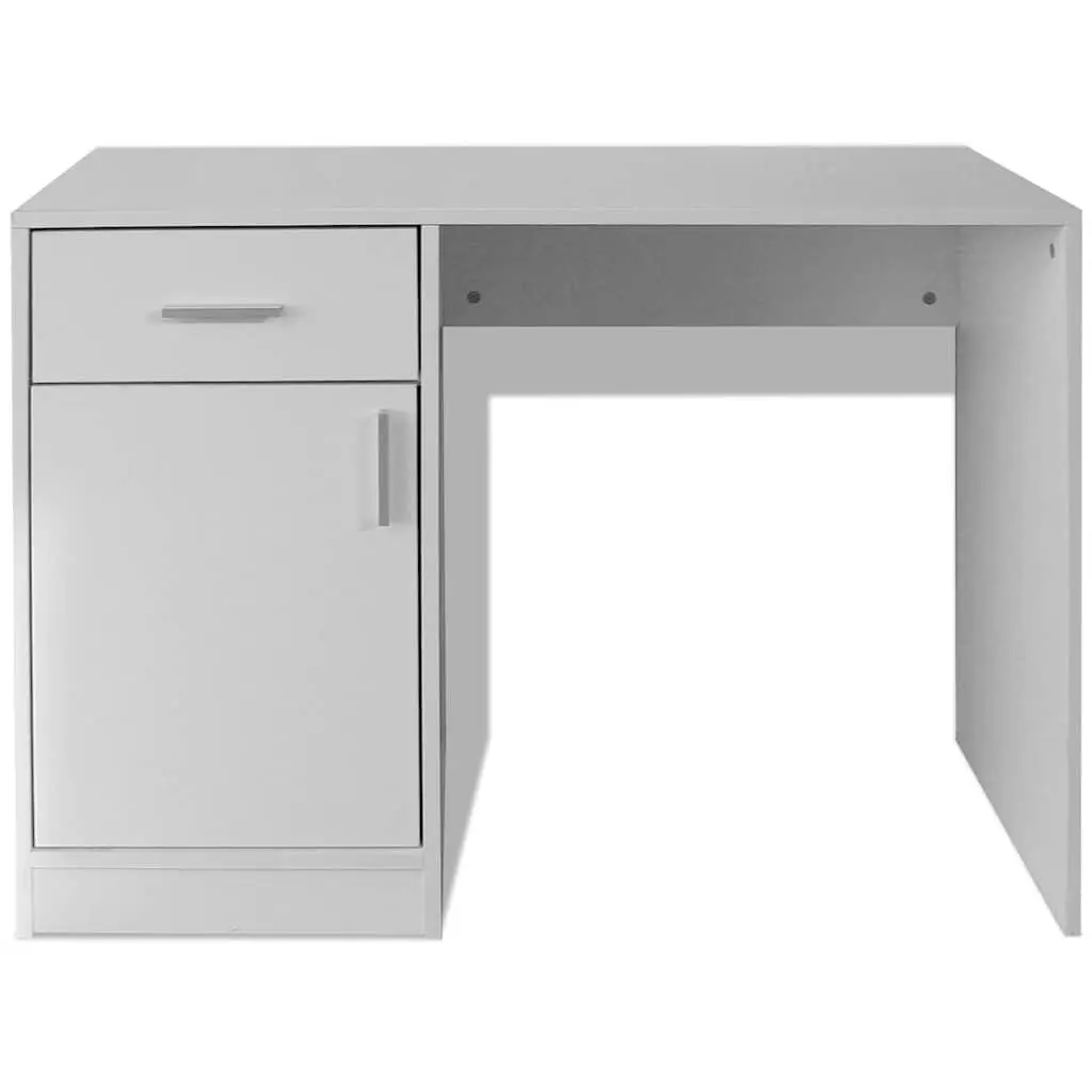 Desk Modern Office Study Bedroom Furniture Storage White 100cm x 40cm x 73cm