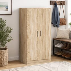 Versatile 7-Shelf Shoe Cabinet with Dual Doors