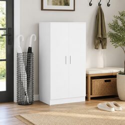 A Warm Touch to Your Home: 7-Shelf White Shoe Cabinet