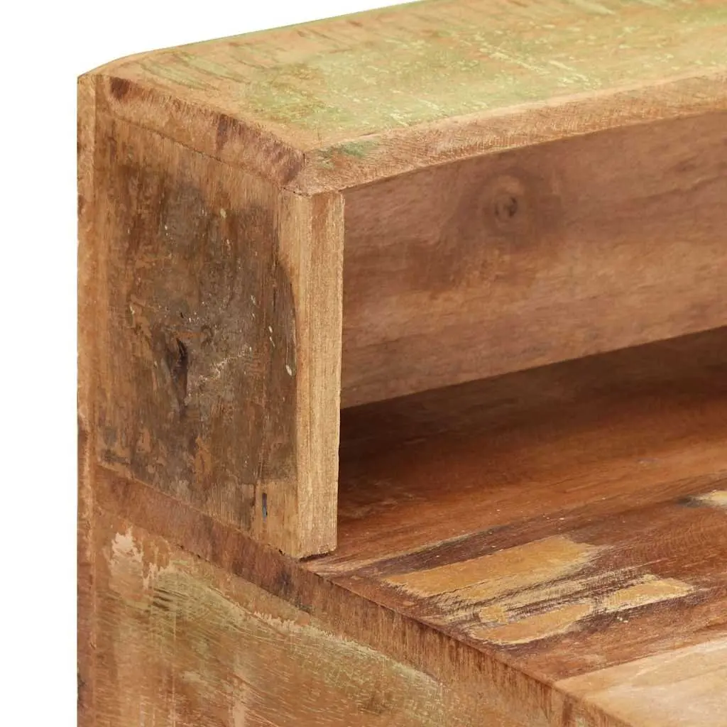 Desk Solid Reclaimed Wood Vintage Style Office Study Computer Table with Drawers