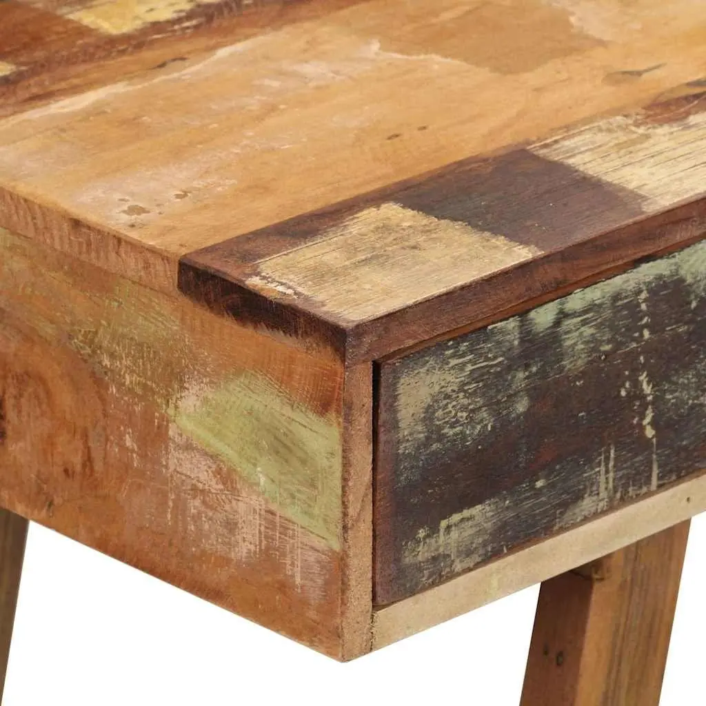Desk Solid Reclaimed Wood Vintage Style Office Study Computer Table with Drawers