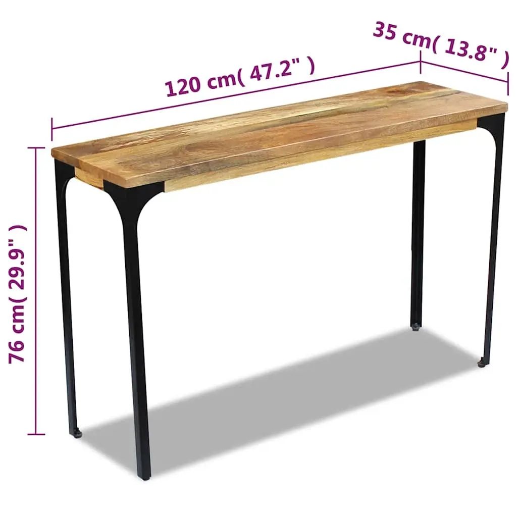 Wooden Console Table Sideboard 120x35x76cm Living Room Brown