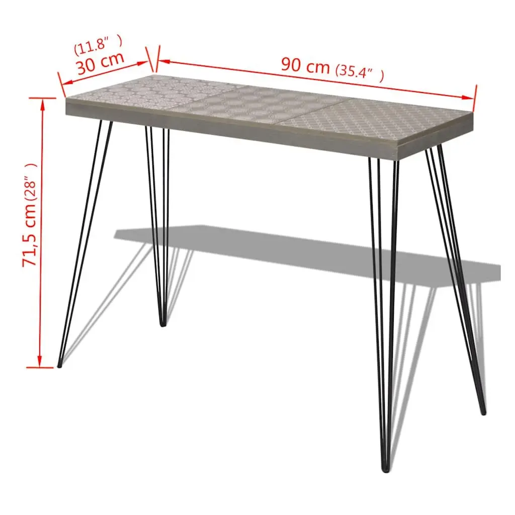 Console Table Accent Display Hallway Furniture 90L x 30W x 71.5H cm Grey