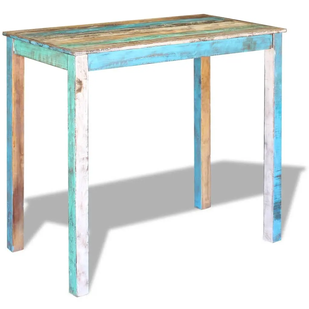 Bar Table Solid Reclaimed Wood Kitchen Dining Room Furniture Antique Style