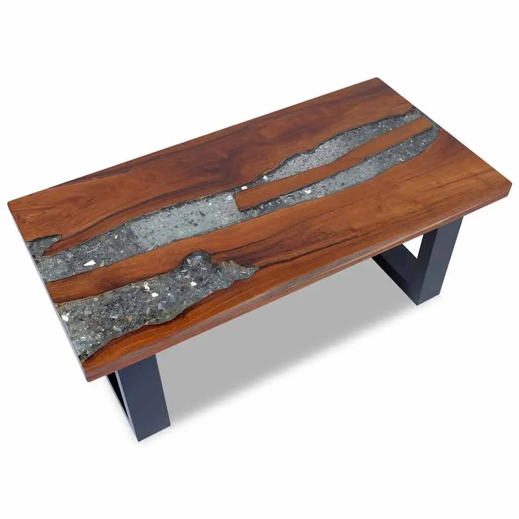 Teak and Mango Wood Coffee Table 100x50cm