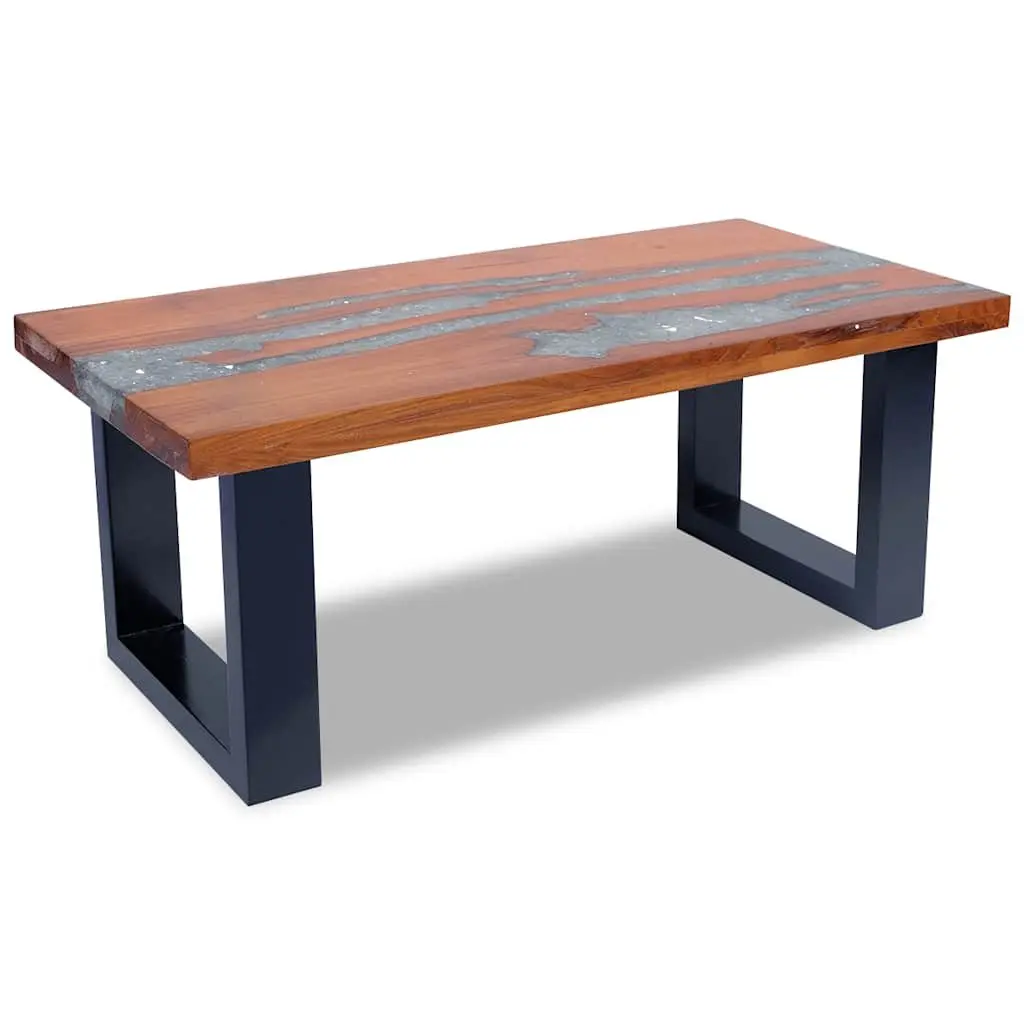 Teak and Mango Wood Coffee Table 100x50cm