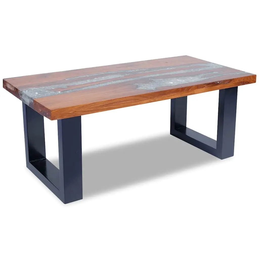 Teak and Mango Wood Coffee Table 100x50cm