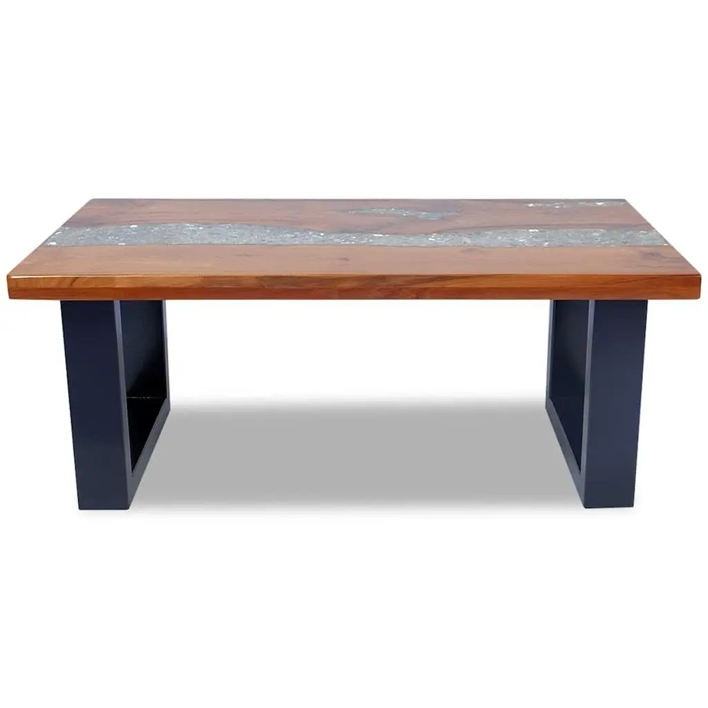 Teak and Mango Wood Coffee Table 100x50cm