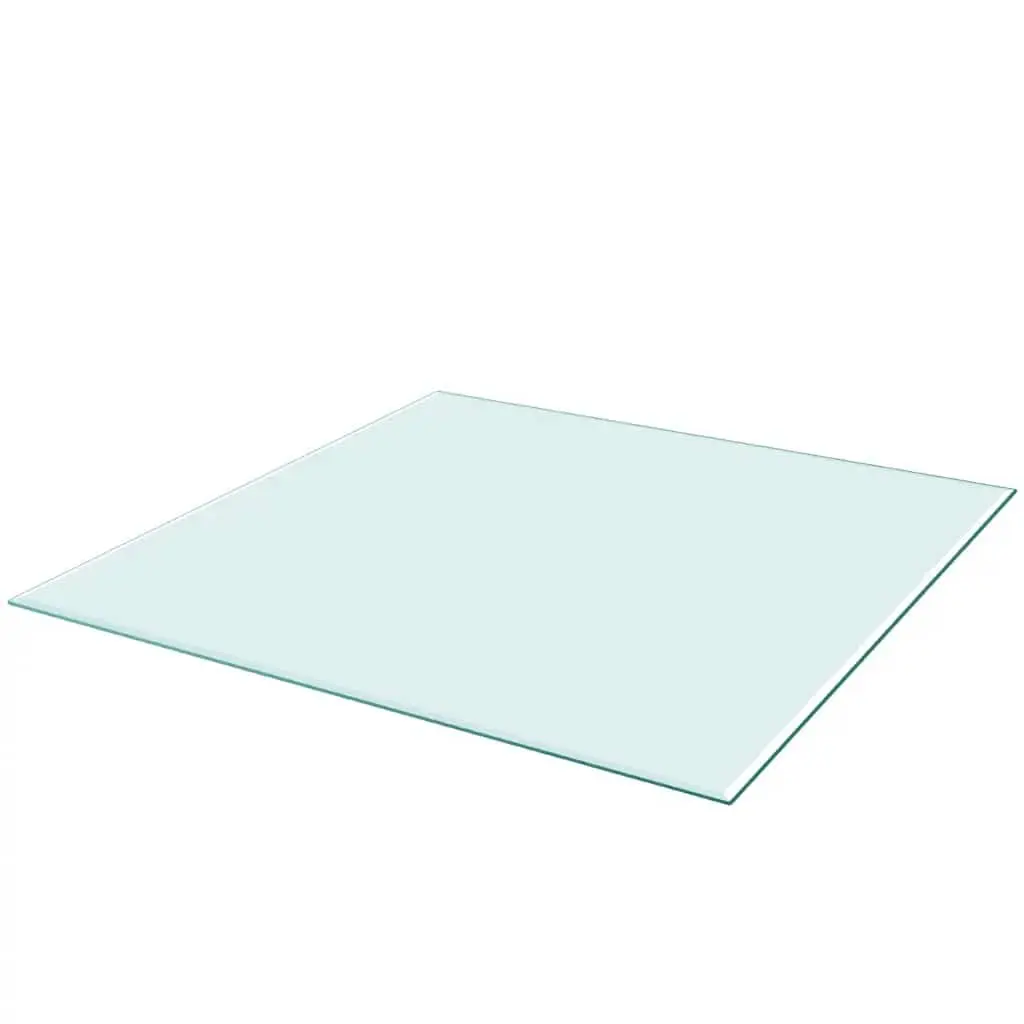 Tempered Glass Table Top Square 800x800 mm Transparent Dining Coffee Garden