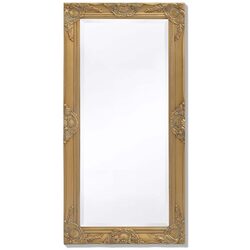 Sturdy Decorative Gold Baroque Wall Mirror 100x50cm