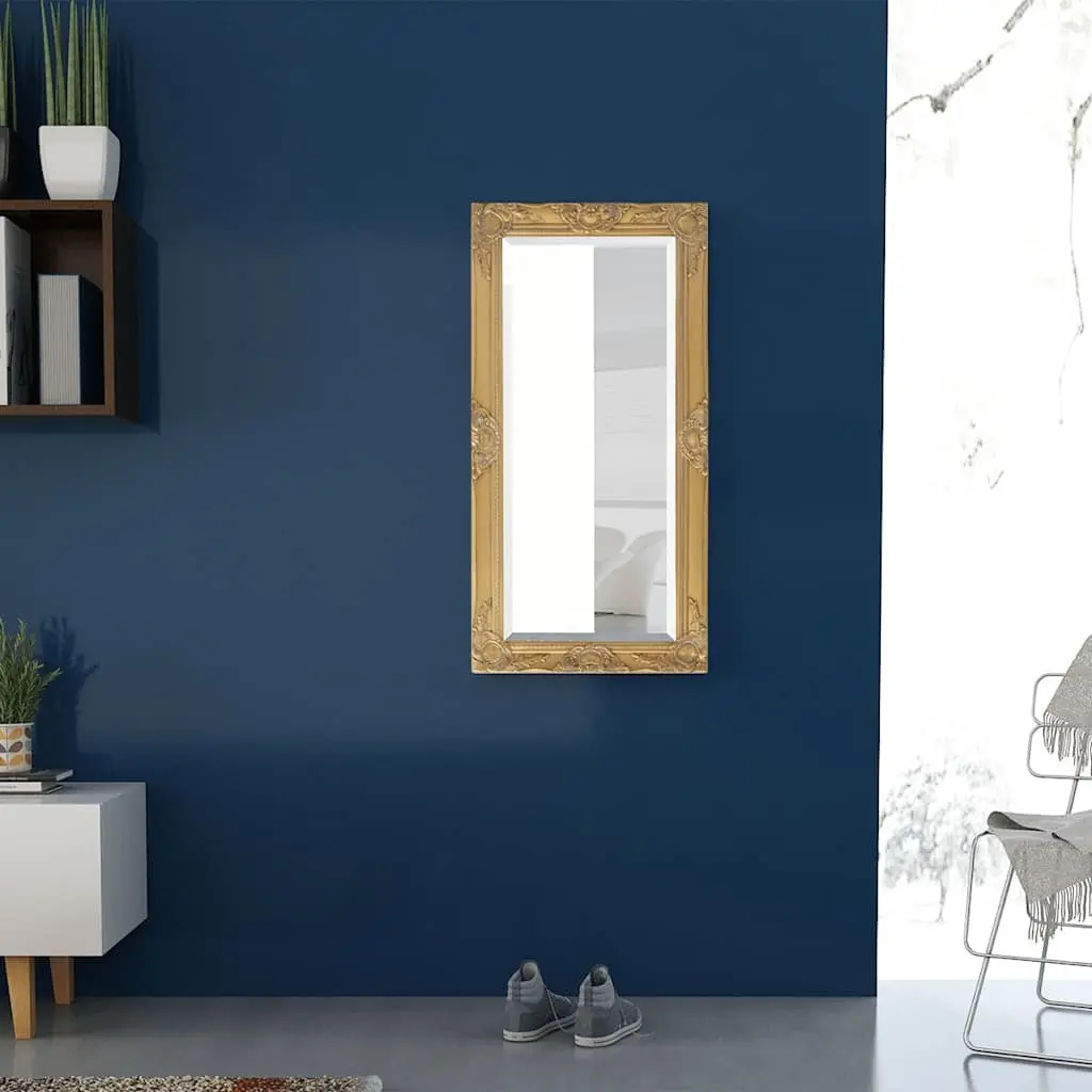 Wall Mirror Ornate Decorative Baroque Style Bevelled Edge 100x50cm Gold Frame