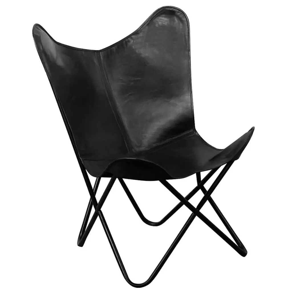 Butterfly Chair Vintage Relaxation Black Leather
