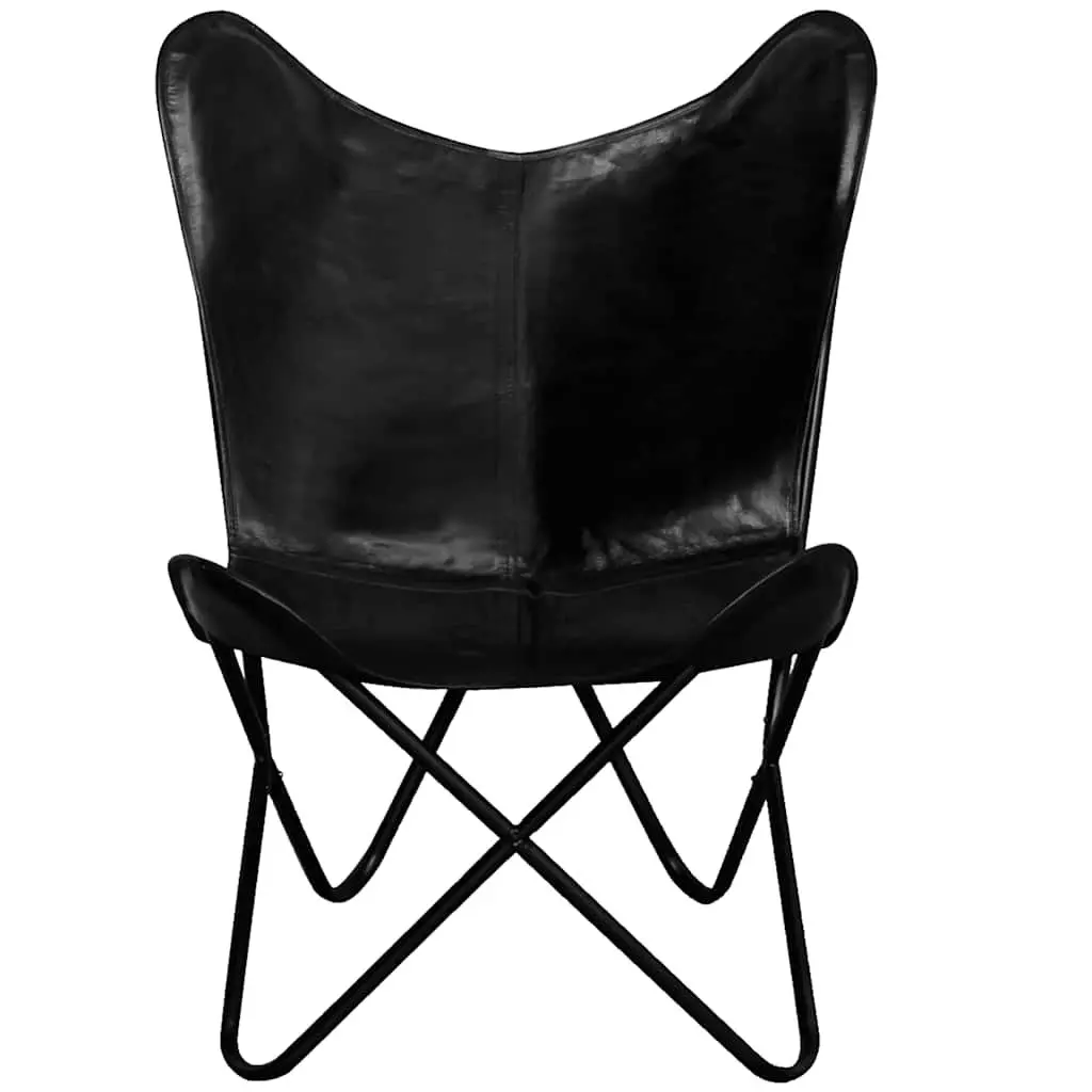 Butterfly Chair Vintage Relaxation Black Leather
