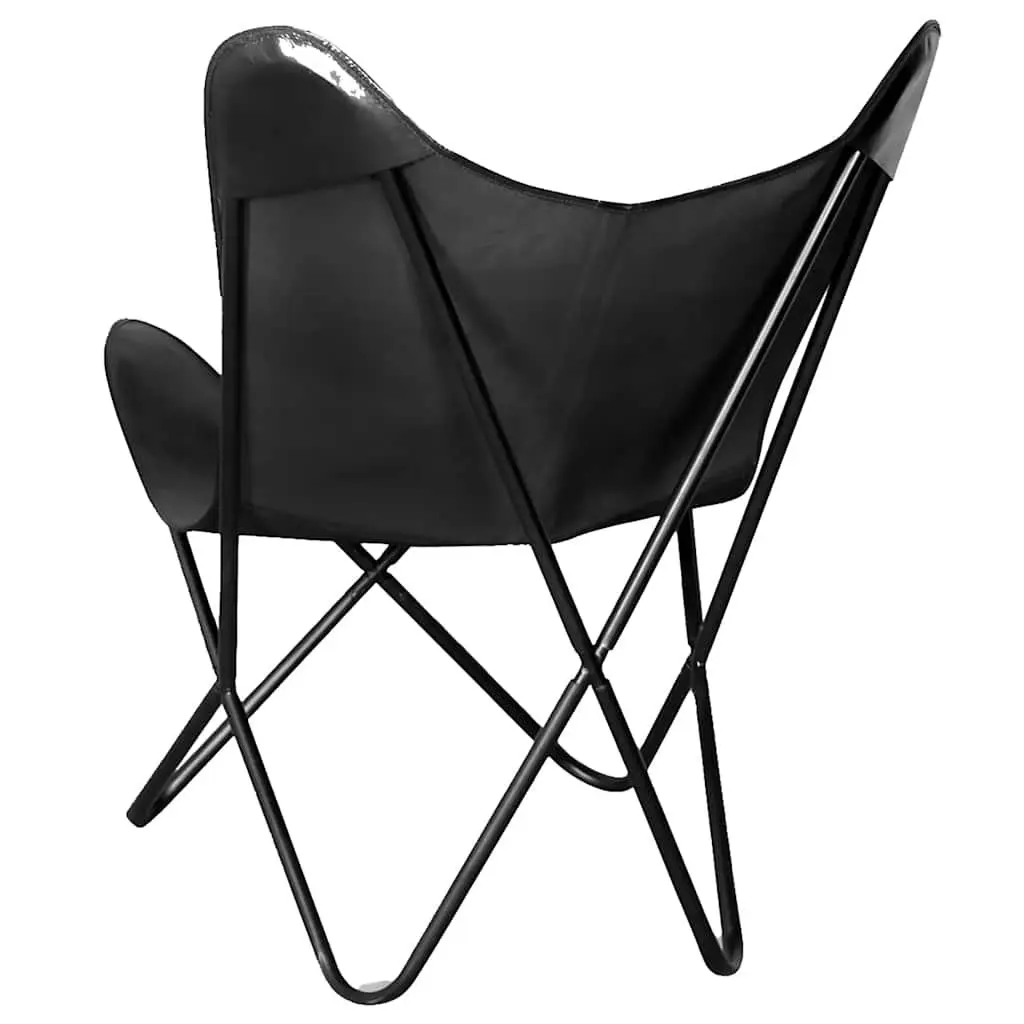Butterfly Chair Vintage Relaxation Black Leather