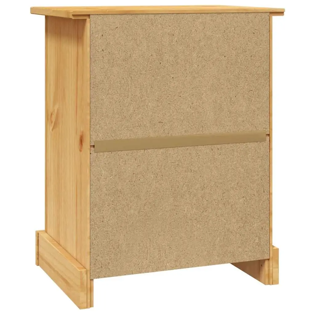 Wooden Nightstand in Rustic Style