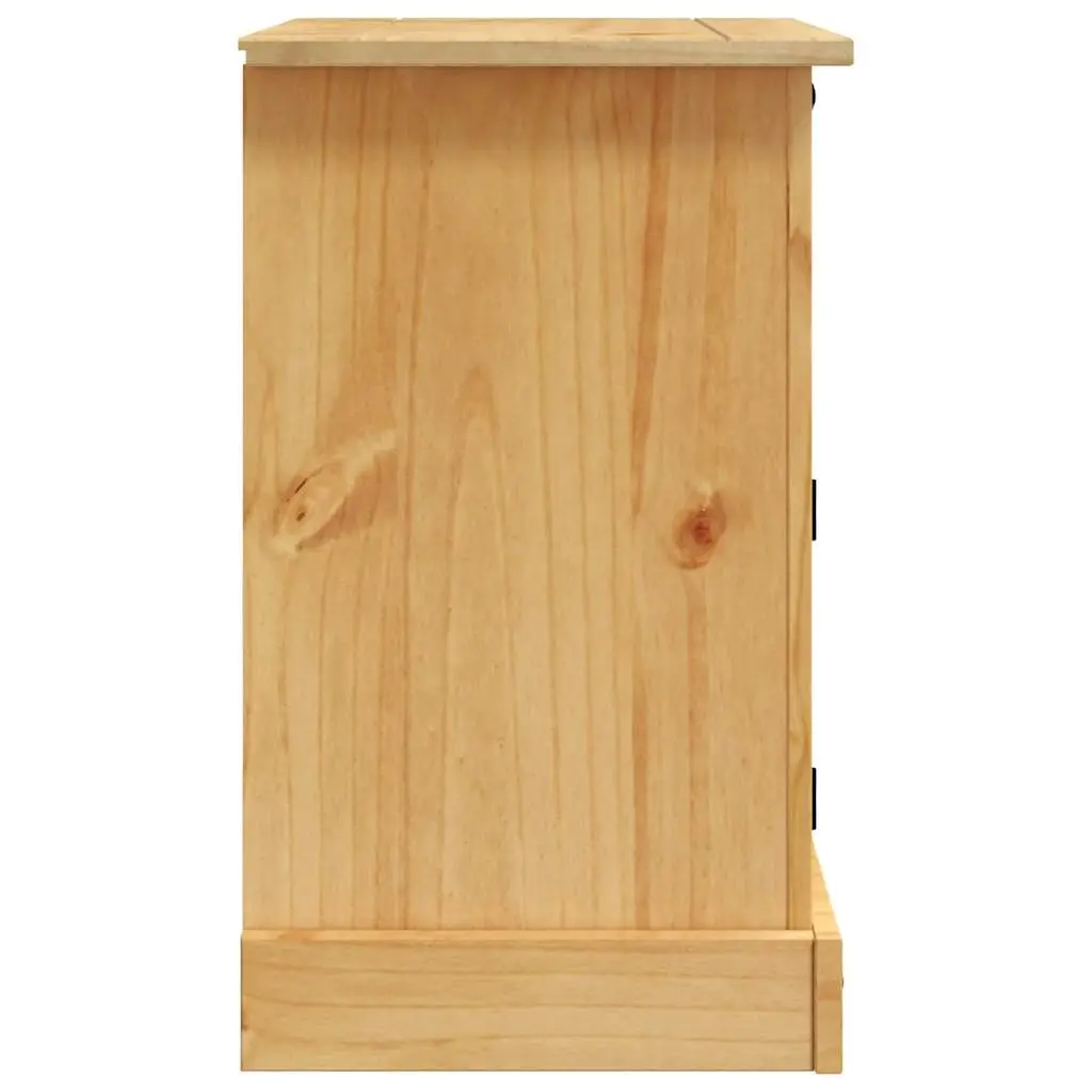 Wooden Nightstand in Rustic Style
