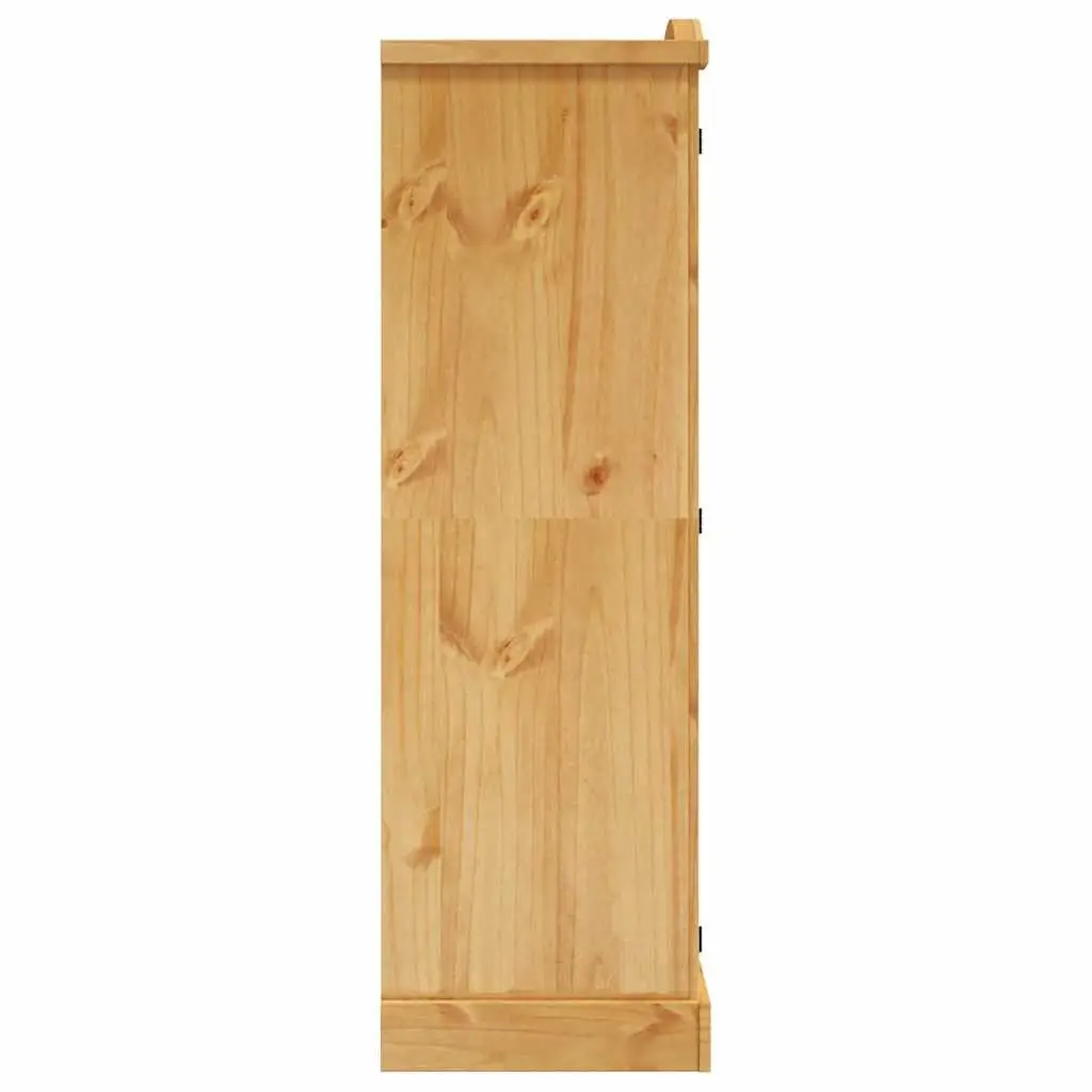 Mexican Corona Style Wooden Wardrobe 2 Doors Brown Pine Bedroom Cupboard Storage