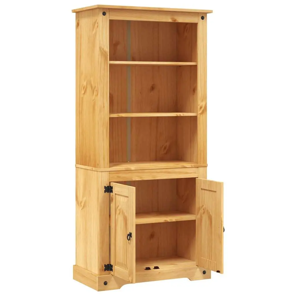 Storage Cupboard Mexican Corona Style 80x40x170cm Brown Wooden Cabinet