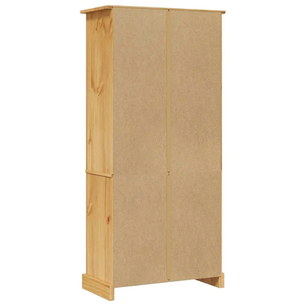 Storage Cupboard Mexican Corona Style 80x40x170cm Brown Wooden Cabinet
