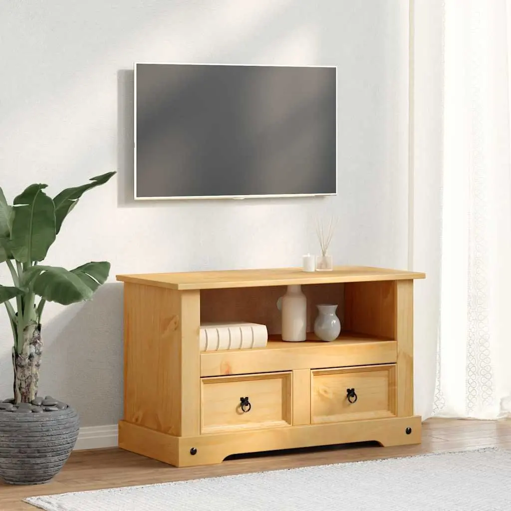 TV Cabinet Mexican Pine Corona Range Rustic TV Stand Entertainment Unit