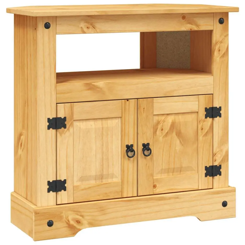 Console Table Side Cabinet Brown Solid Pinewood Mexican Corona Style 80W x 43D x 78H cm
