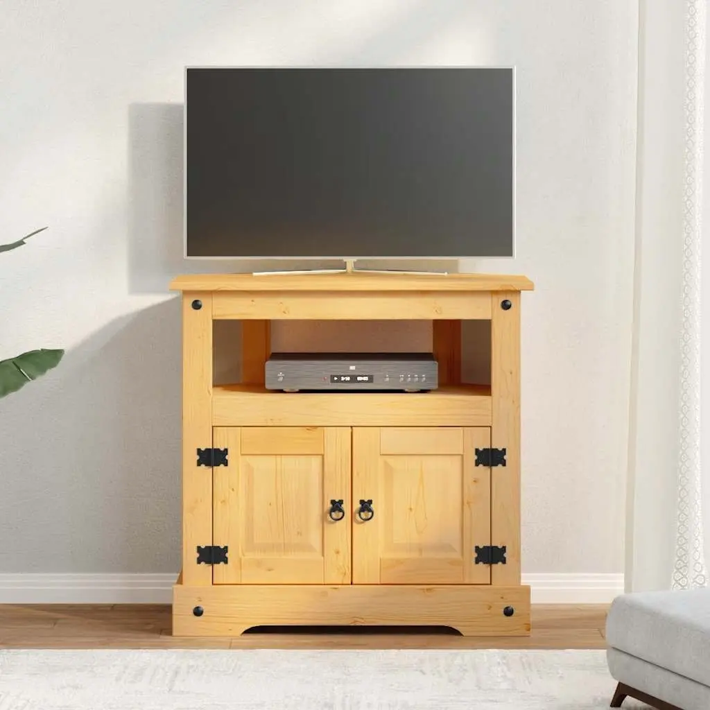 Console Table Side Cabinet Brown Solid Pinewood Mexican Corona Style 80W x 43D x 78H cm