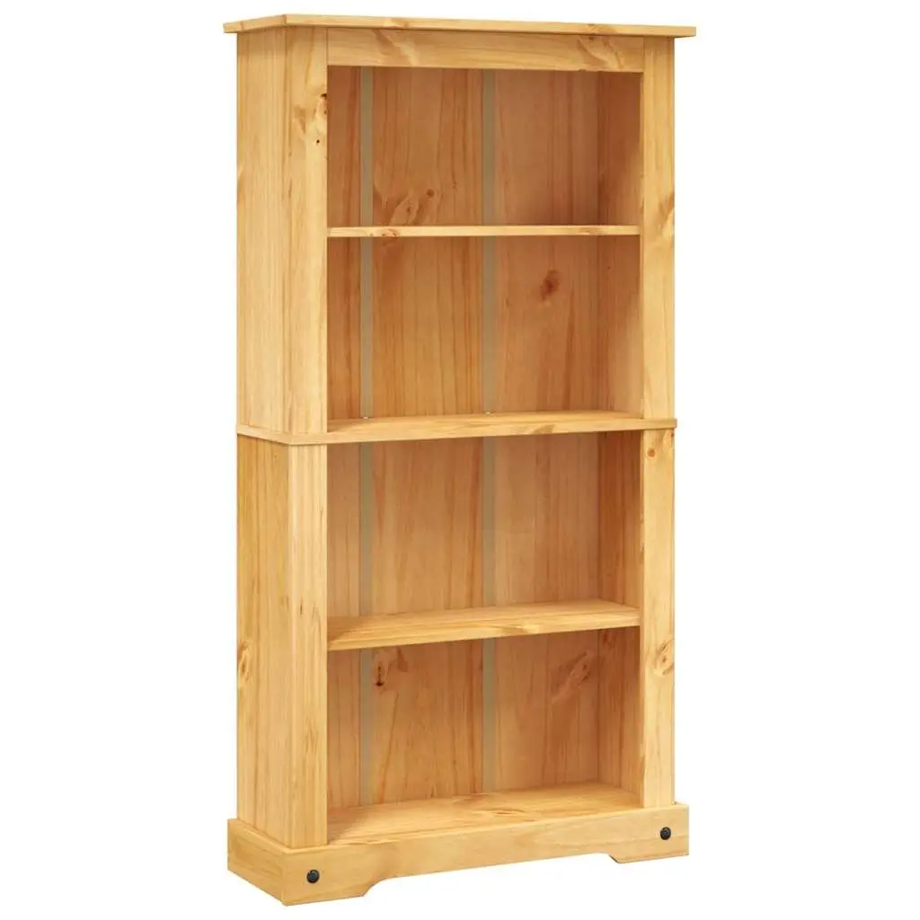 4-Tier Bookcase Wooden Storage Unit Display Shelf Brown 80 x 29 x 150 cm