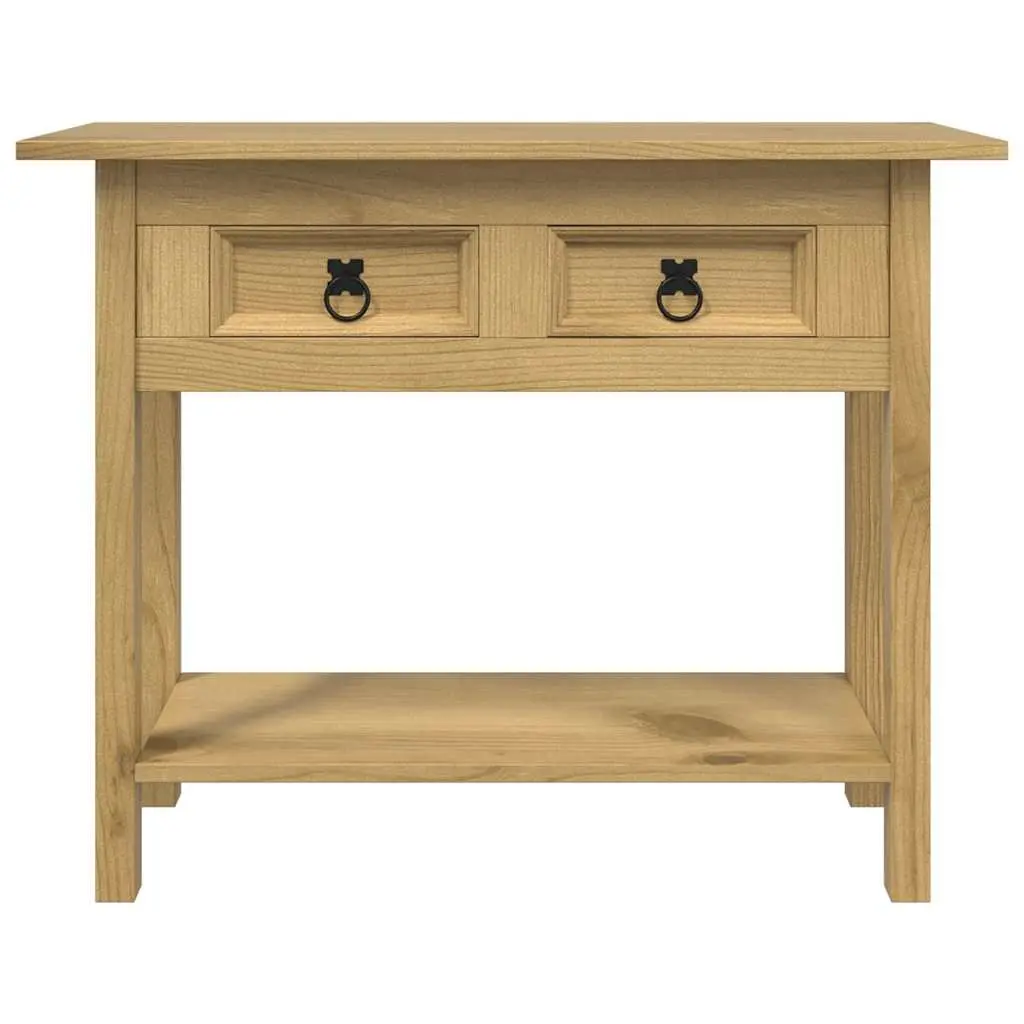 Console Table Rustic Storage Shelf 2 Drawers Brown 93 x 34.5 x 73 cm
