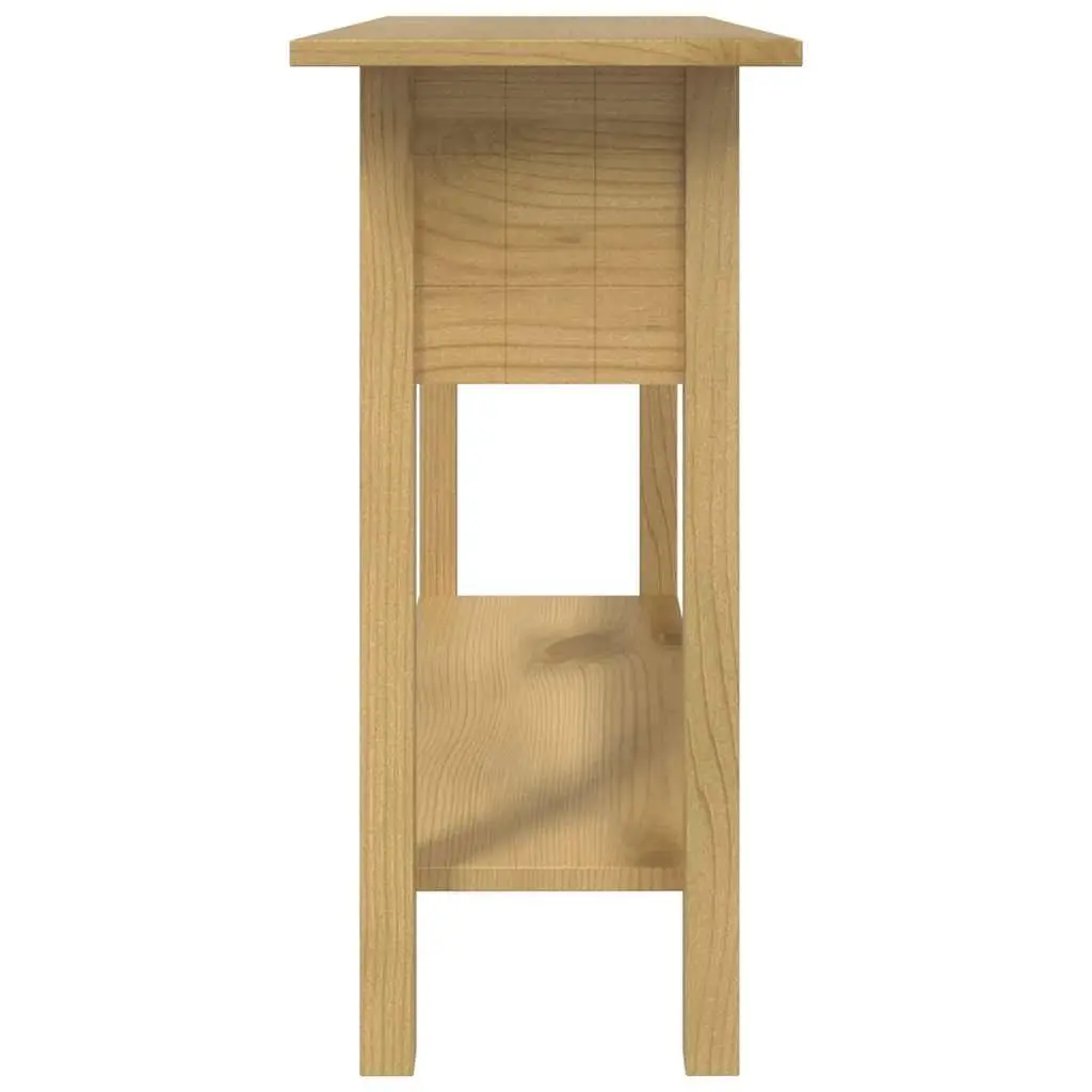Console Table Rustic Storage Shelf 2 Drawers Brown 93 x 34.5 x 73 cm