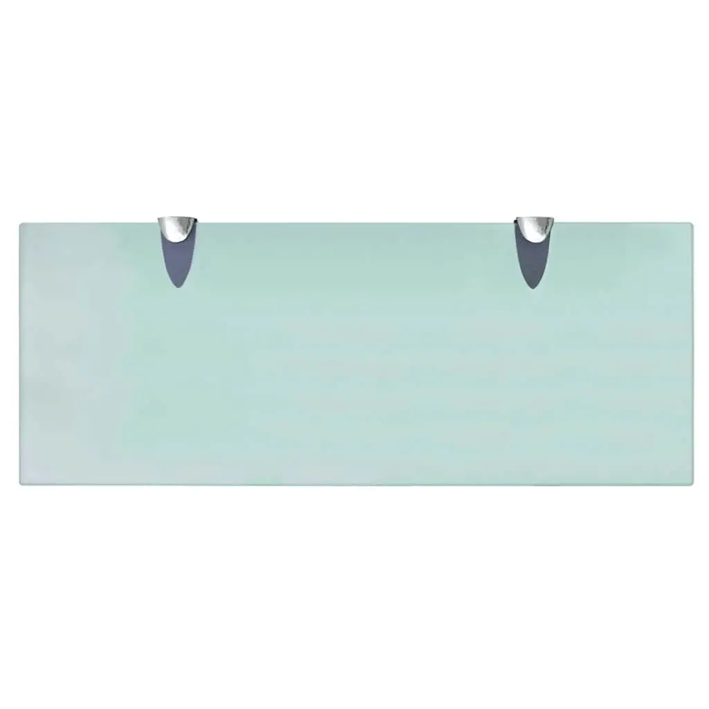 Floating Wall Shelf Transparent Glass 50x20cm Tempered Safety Display Bracket