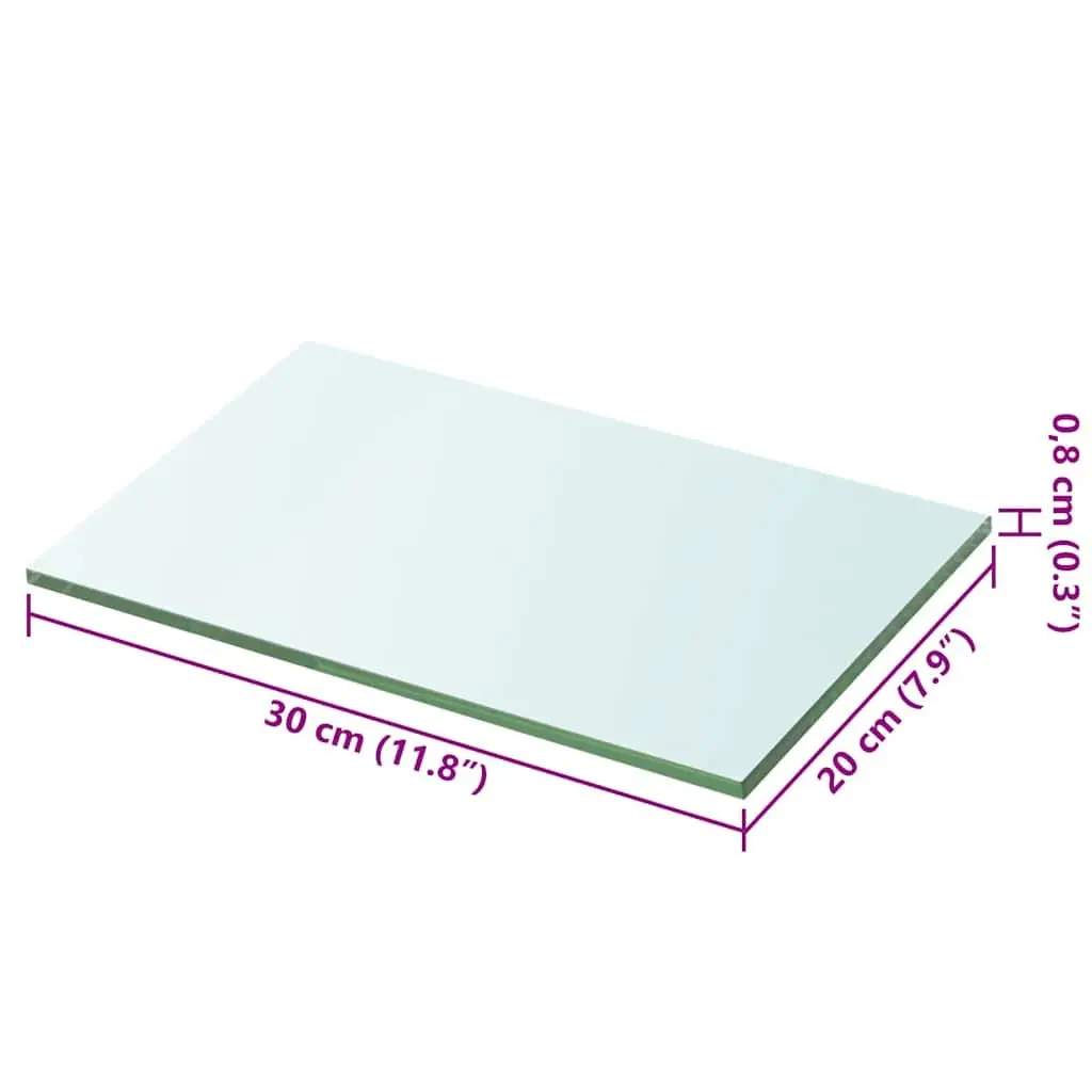 Glass Shelf Panel 30x20 cm