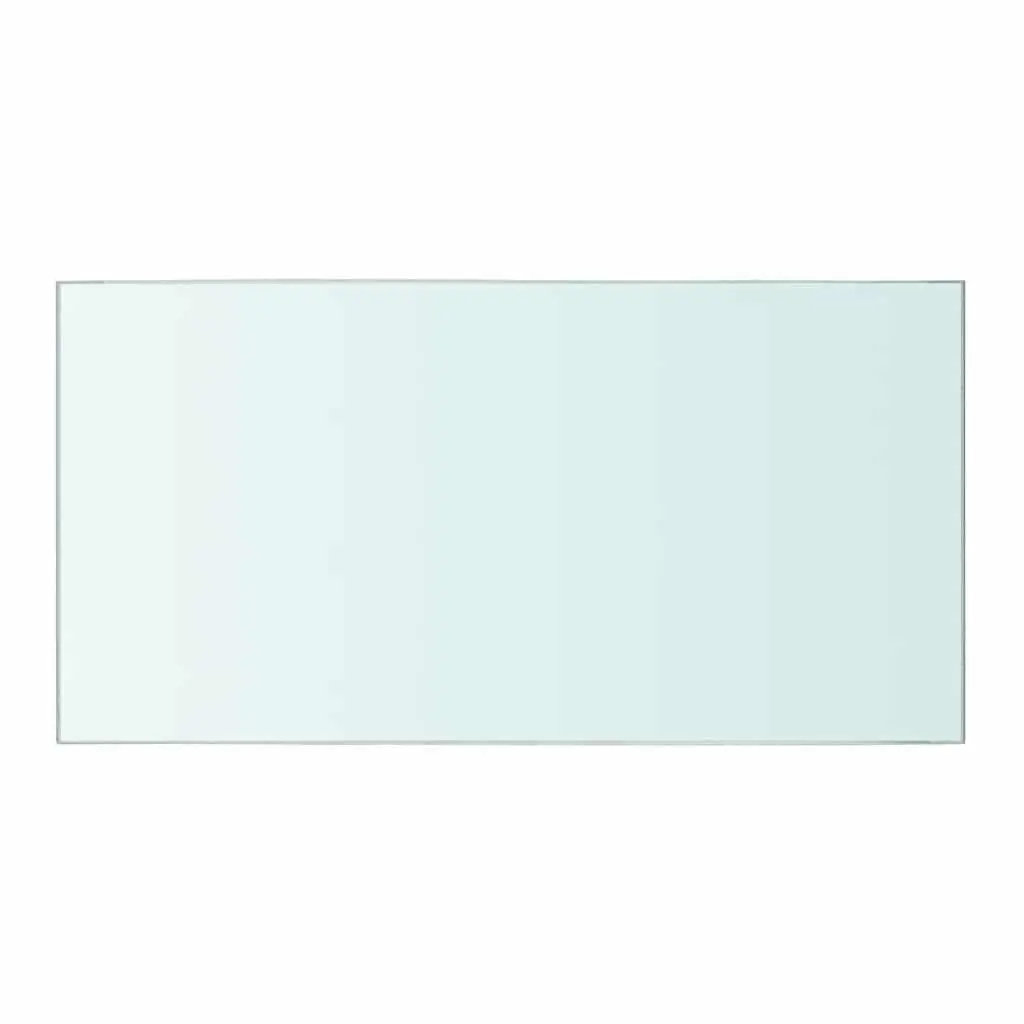 Tempered Glass Wall Shelf Panel Clear 40x20cm Display Unit