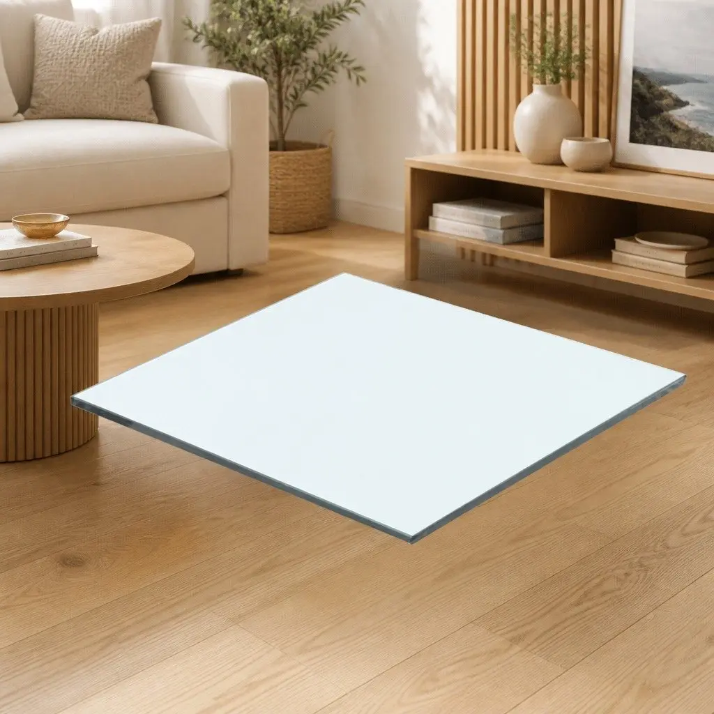 Glass Shelf Panel Wall Mount Display 40x30cm Clear Tempered