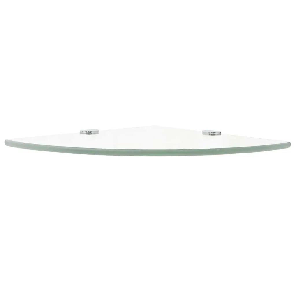 Corner Wall Shelf with Chrome Support Brackets