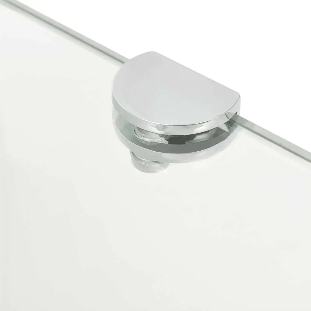 Corner Wall Shelf with Chrome Support Brackets